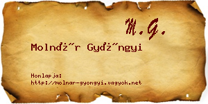 Molnár Gyöngyi névjegykártya