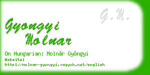 gyongyi molnar business card