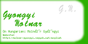 gyongyi molnar business card